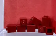 LEGO Parts Lot x (8) ~ Dark Red Brick, 1 x 1 ~ No 3005