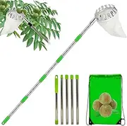 Fruit Picker - Telescopic Pole, Extendable Pole | Metal Basket, Telescopic Extendable Pole, Fruit Picker Basket for High Altitude Portable Fruit Picking, Agricultural Garden Hardware Tools