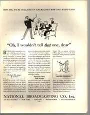 1936 Vintage NBC Radio Broadcasting Photo Print Ad- RED RADIO EARS