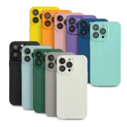Liquid Silicone Slim Case for iPhone 15 14 13 12 11 Pro Max 15 Plus Bumper Cover