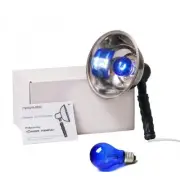BLUE MININ MININA REFLECTOR LAMP EU WITH 2X E27 60W BLUE BULBS 220V 180 MM /7"