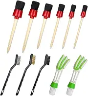 AUTO PRO DIY 11 Piece Car Detailing Kit Set - Car Wheels, Exterior, Interior Cleaning Detail Supplies - Boars Hair, Stainless Steel Wire, Duster Brushes