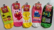 5 Pairs Sesame Street Kids Ankle high No Show Socks Elmo Cookie Monster Big Bird