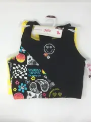 Justice Girls 2 Pack Pull Over Racer Back Sports Bras - Size 30 Yellow and Black
