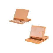 Wooden Easel Box Smooth Surface Tabletop Easel for Painting Drafting Drawing