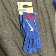 Nike x Kobe Alpha Elite Batting Gloves Medium M Undefeated Undftd Blue Baseball