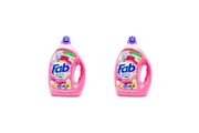 2PK Fab 2L Laundry Liquid Fresh Frangipani Front & Top Loader Stain Remover