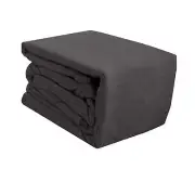 NNEDSZ Egyptian Cotton Flannel Sheet Set Charcoal Single