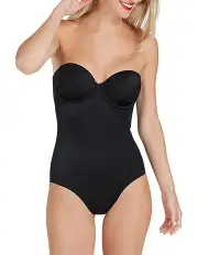 [Spanx] Suit Your Fancy Strapless Cupped Panty Bodysuit in Black