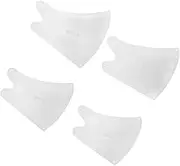 LOLIPPYY 1 Set 4pcs Acrylic DIY Face Mask Template Reusable Sewing Tools for Easy Sewing Projects Suitable for Adults Design for Accurate Cutting