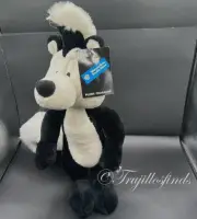 Pepe Le Pew Plush Skunk Black White 18" Warner Brothers Studio Stuffed Animal