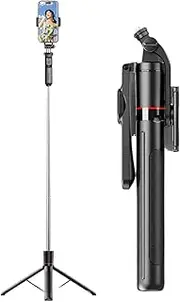 Phone Selfie Stick Tripod,Travel Selfie Stick - Anti-Slip Extendable Wireless Phone Tripod for Travel, Filming, Photography, Camping, Live Streaming