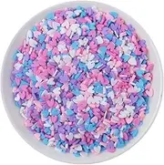 100g Resin Flatbacks Slime Accessories Clay Sprinkles Decoration for Slime Charms Filler DIY Slime Supplies Fake Candy Chocolate Cake Dessert Mud Particles Toy Scrapbook Phone Case, heart8