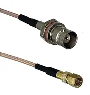 RG316 BNC Female Jack Bulkhead Waterproof to SMC Female Jack RF Jumper Pigtail Cable 4inch~10FT (Size : 12inch (30CM))