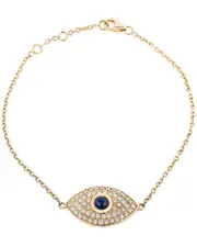 Ariana Rabbani 14K 0.57 ct. tw. Diamond & Sapphire Evil Eye Bracelet