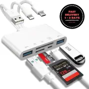 Lector de tarjetas de memoria 5 en 1, adaptador USB OTG y lector de tarjetas SD