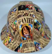 New Full Brim Hard Hat Custom Hydro Dipped MONKEY D LUFFY ONE PIECE ANIME