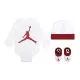 Nike 包屁衣 Jordan Baby 白 紅 長袖 帽子 襪子 純棉 寶寶 嬰兒 送禮 白 紅 JD2343018NB-001