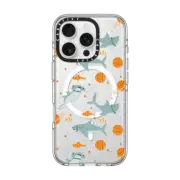 iPhone 16 Pro Clear Case MagSafe Compatible Space Sharks