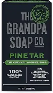 Grandpa's Brands Pine Tar Soap, 4.25 Ounce