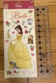 Disney Princess Belle Sandylion Scrapbooking Stickers LARGE Mrs Potts Chip Rose