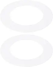 uxcell 3" ID 4.7" OD Plastic Trim Ring, 2 Pcs Ceiling Light Goof Rings Matte Circular Light Cover Lighting Fixture for Ceiling Wall Recessed Can Downlights, Translucent Matte White