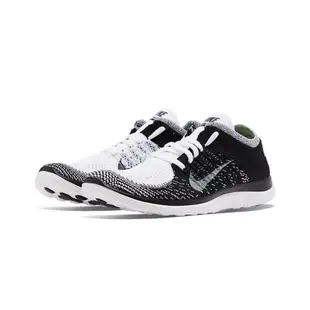 NIKE 女 W FREE 4.0 FLYKNIT WHITE BLACK 白黑【A-KAY0】【631050-100】