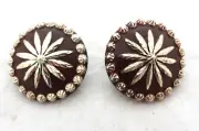 Sierra Flower Brown Bridle Loop Back Conchos Pair Hansen Western Gear Horse Tack