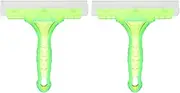 HARFINGTON 2pcs Squeegee 6 Inch Length Auto Water Blade Shower Squeegee with Non-Slip Handle for Car Windshield Window Cleaner Glass Door, Light Green