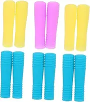 minkissy 2sets Silicone Cuticle Cutter Sleeves Handle Covers for Nail Scissors Trimmer Case Comfortable Ergonomic Scissors Covers for Cuticle Trimmer 6pairs*2