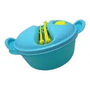 Tupperware Crystal Wave PLUS Hot Food On The Go Lunch Container Utensils Cutlery