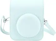 Instant Mini 12 Camera Protective Case for Fujifilm Mini 12 Camera, PU Leather Bag Cover with Adjustable and Removable Shoulder Strap (Mint Green)