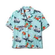 Brixton Women Bunker Paradies Woven Shirt Size: S Canal Blue