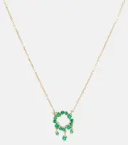 [Suzanne Kalan] Suzanne Kalan 18kt gold necklace with emeralds One Size gold
