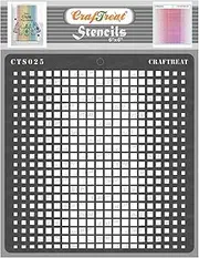 CrafTreat Square Stencils for Painting on Canvas, Wallart, Notebook, Room Decor and Scrapbooking Supplies - Ombre Square Stencils - 6"X6" Bullet Journal Stencils - Reusable DIY Arts & Crafts Supplies
