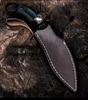 dagger holster sleeve bag knife blade sheath machete holder leather brown A187