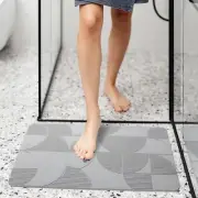 Stone Bathroom Mat, Diatomaceous Earth Shower 23.6x15.4'', Grey