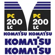 Decal Sticker Set Komatsu PC200LC-8 Digger Excavator Decal Set