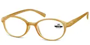 Oval Full Rim Plastic Men's Glasses Yellow Size +1.00 - Lenses Included - Private Health Rebate - Blue Light Block Available - SmartBuy Readers