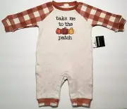 Infant Baby Long Sleeve Fall Pumpkin Romper 0-3 Months - Take Me To The Patch