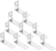 CIYODO 10pcs Stainless Steel Corner Brackets L-Shaped Frame Retainers for DIY Framing Picture Framing Accessories Canvas Corner Retainers
