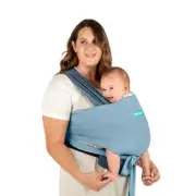 MOBY WRAP Easy-Wrap Baby Carrier In Sea Spray Blue - Birth To 33 Lbs. - NEW!
