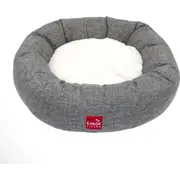 Louie Living Donut Dog/Pet Bed/Lounger Large Grey/White