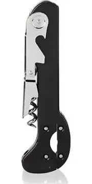 True Recoil Double Hinged Waiters Corkscrew, Durable Stainless Steel Opener with