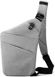 [Generic] Chest Bag for Men/Women Lightweight Multi-functional Travel Sling Bag Scientific Storage for Fashion Casual Busin Left/Right Shoulder Bag