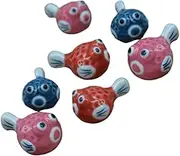 BEBEMOKO 7pcs Fish Shaped Chopsticks Rests Chopsticks Holder Decorative Spoon Stand for Dining Table Mixed Color for Home Restaurant Use
