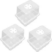 Generic 3Pcs Box Garden Germination Boxes Durable Nursery Sowing Containers for Seedlings and Plants Moisture for Home Gardening and Vegetable Cultivation