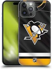Head Case Designs Officially Licensed NHL Jersey Pittsburgh Penguins Hard Back Case Compatible with Apple iPhone 14 Pro Max