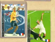 Richard Gasquet Rookie+Fabrice Santoro-2 Card Lot-Both 2003 Net Pro-France-NM-MT