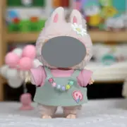 Labubu Baby Clothes 17cm Labubu Cloth Clothes Heartbeat Macaron Vinyl Face Doll Baby Clothes Replacement——style:Chunye two-piece set